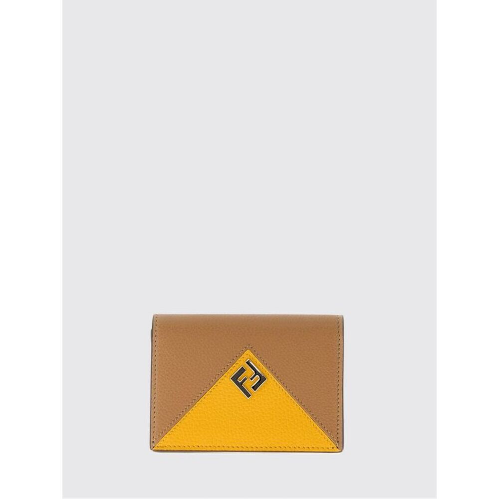 Fendi Men Lui Men's Bifold Ff Monogram Leather Card Holder Fendi